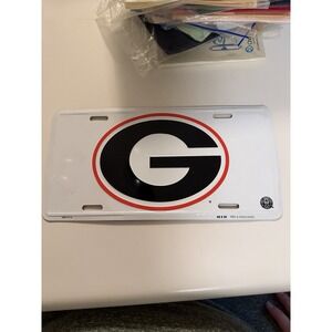 University Of Georgia License Plate Car Tag White Bulldogs DAWGS